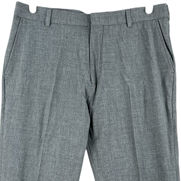 GEORGE Men's Grey Dress Pants 34x32 Expandable Waist Flat Front Stretch NWT - Picture 3 of 11